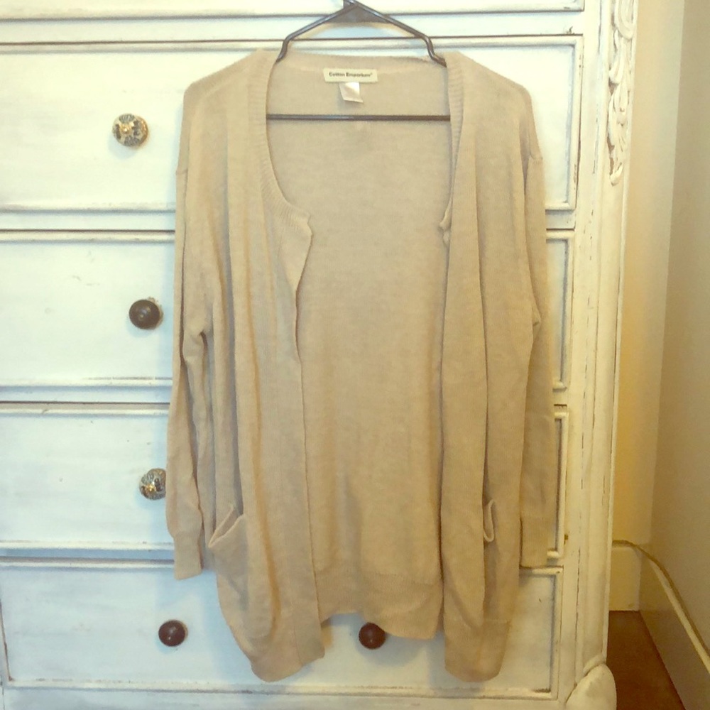 Cotten emporium camel cardigan!
